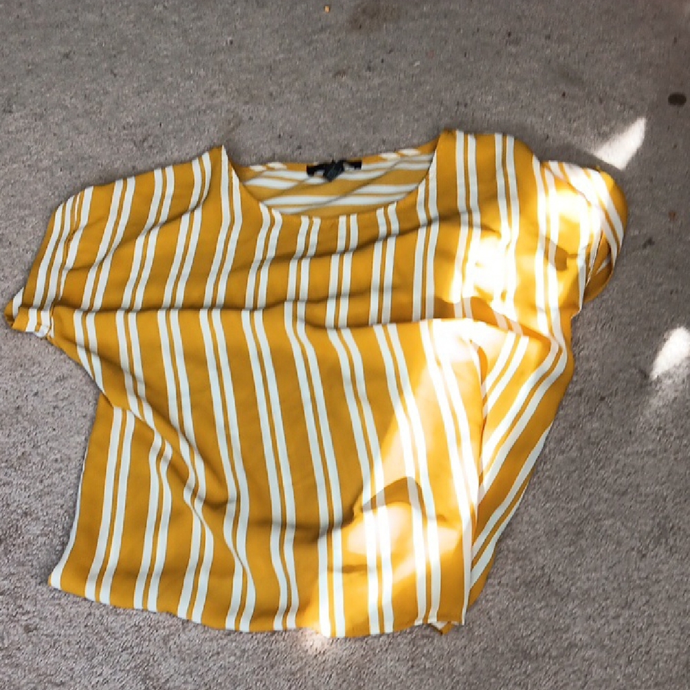 Yellow Striped Women's Top